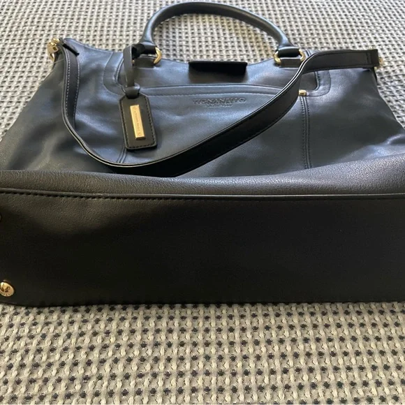 Tignanello Blue and Black Satchel Top Handle/Shoulder Bag - Picture 3 of 7